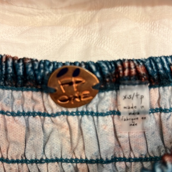 Free People Blue and Red Velvet Pants - Picture 6 of 7